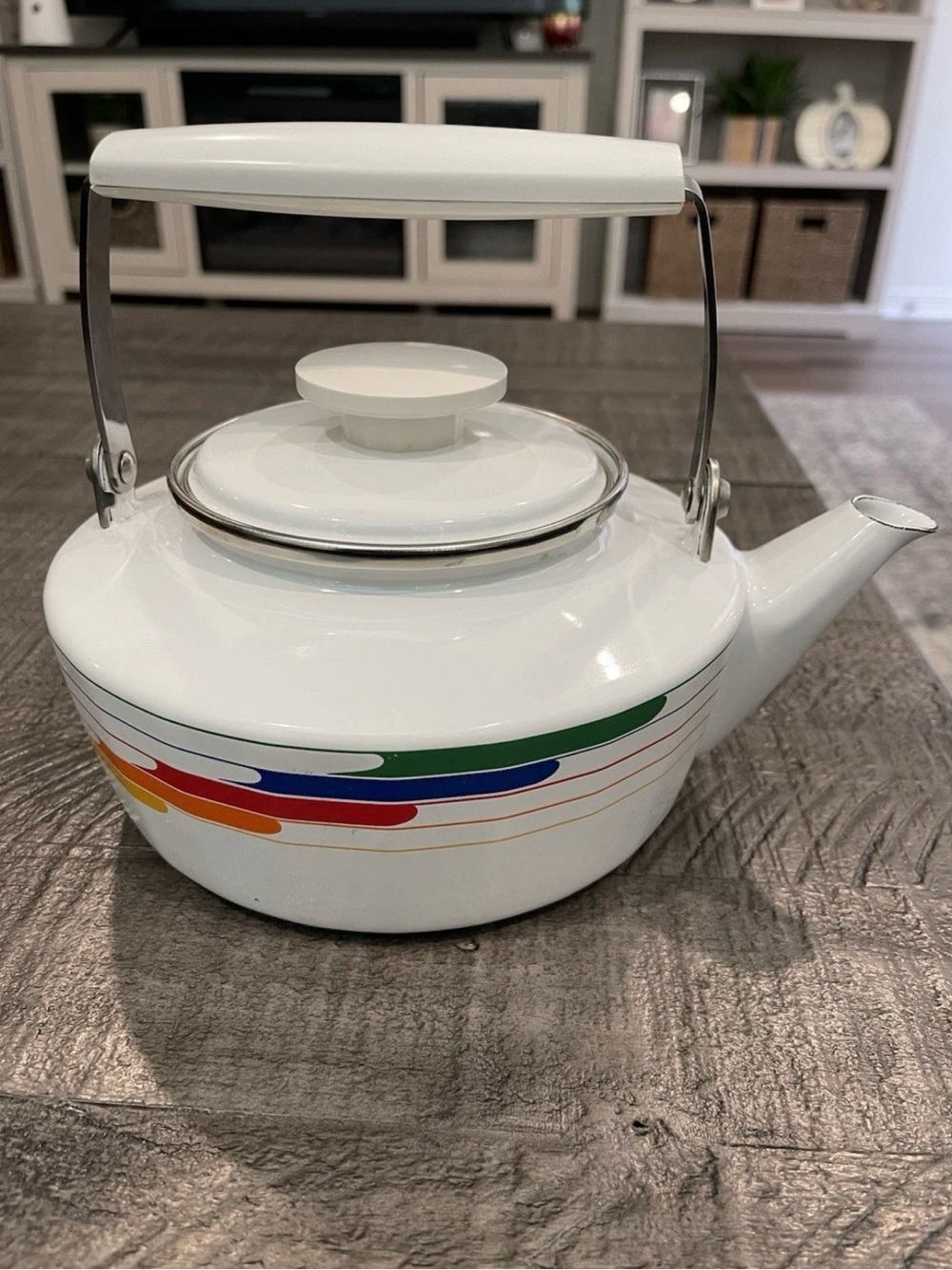 Vintage Studio Nova Homestead Rainbow Teapot with Lid-Excellent Condition